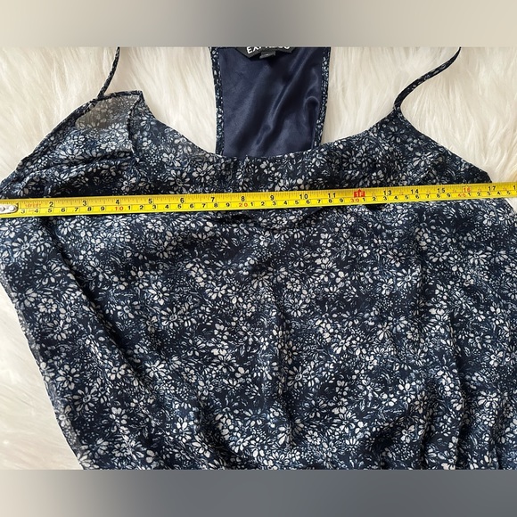 EXPRESS Blue Floral Sleeveless Summer Dress Size Large - Picture 5 of 6